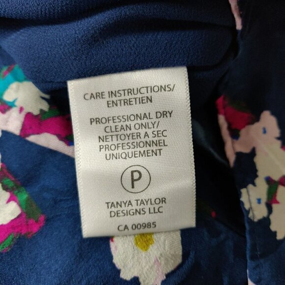 Tanya Taylor Liz Silk Floral Dress Size 10 Puff Sleeves Lined Ruched Multicolor - Picture 10 of 10